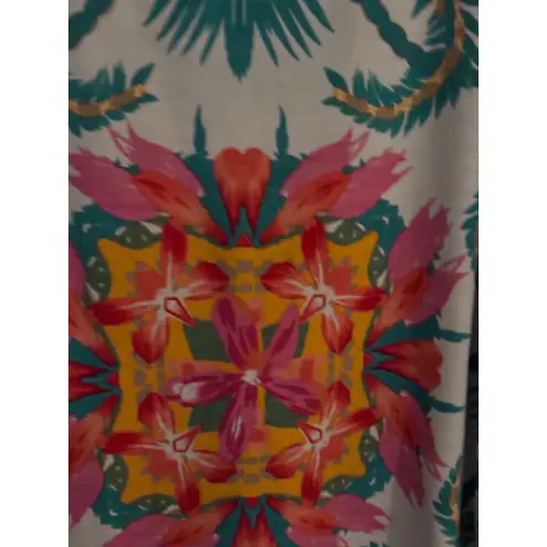 Moa Moa Moa Moa Women's Medium Floral Print Blouse Top Colorful