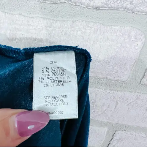 Evereve Beth High Rise Wide Leg Pants in Peacock Blue Size 29