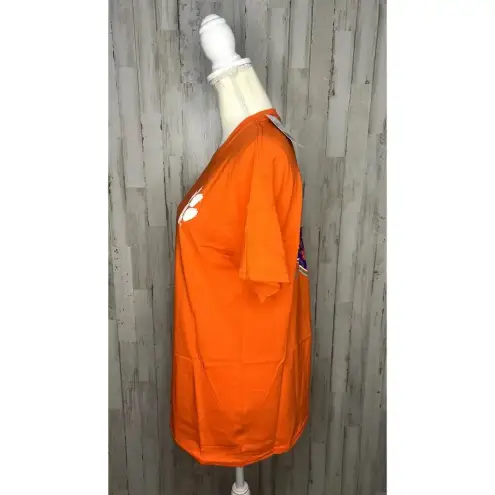 Hanes NWT Clemson University Orange Neon Palmetto Trees Short‎ Sleeve Unisex T-Shirt