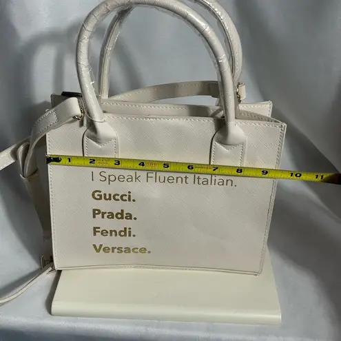 Los Angeles Trading Co. Vegan Leather White Small Tote Bag NWT