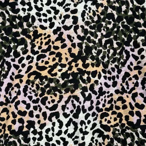 Veronica Beard Shirt Womens XS Pink Black Leopard Cheetah T Shirt Tee Casual