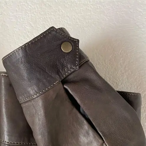 L.A.M.B. RIANI Brown 100% Leather Moto Biker’s Jacket Size 12