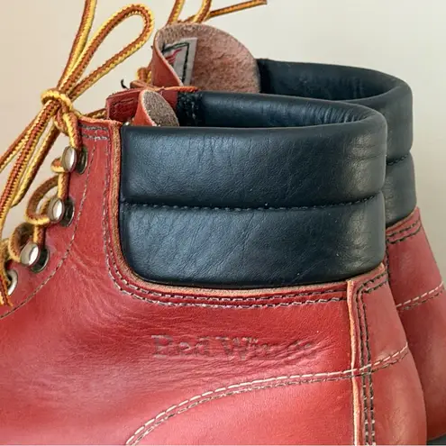 Vintage Red Wings 1607 Womens Leather Work Boot Oil Resistant Made in USA Sz 6.5