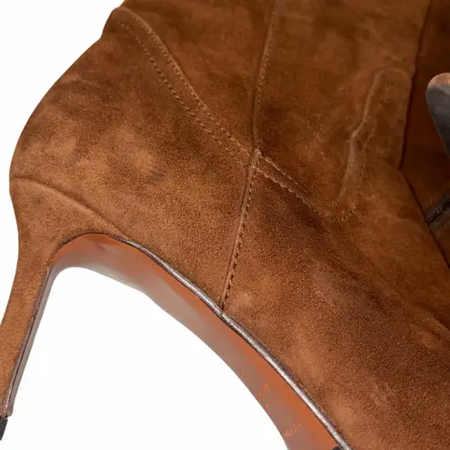 Aquatalia Brown Suede High Heeled Boots Shoes size 9