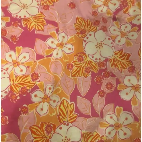 Island Republic pink and white floral tropical skirt with side cuts size 12 Pink