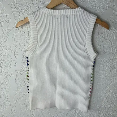 Design 365 | Chunky Rib Knit Sweater Vest Granny Square NWT Size XS Green