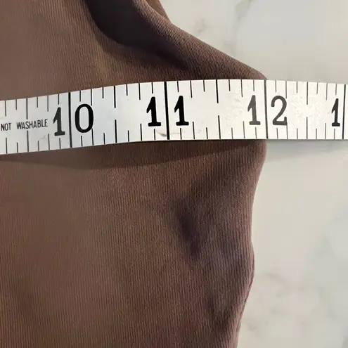 Babaton Aritzia Women’s Contour Tank Dark Tan Square Neck Bodysuit XS NWOT