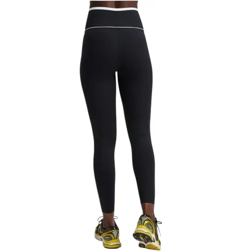 Year of Ours Veronica Legging Ribbed Two Tone Black White Large