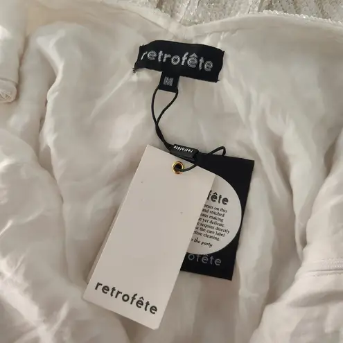 Retrofête Retrofete Rebecca Sequin Maxi Dress in White Size Medium NWT Sleeveless