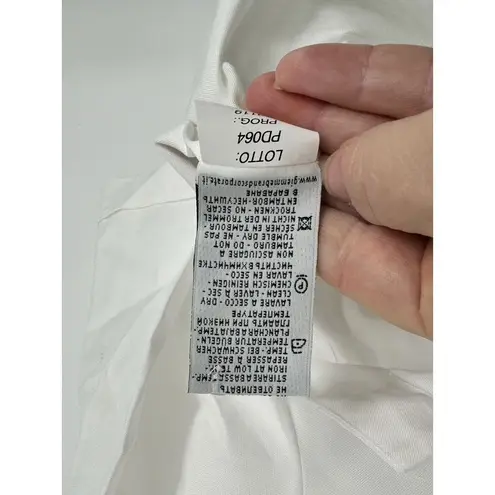 820 I Caliban Women's Short Sleeve Button Up Shirt Dress Size 40 Medium White