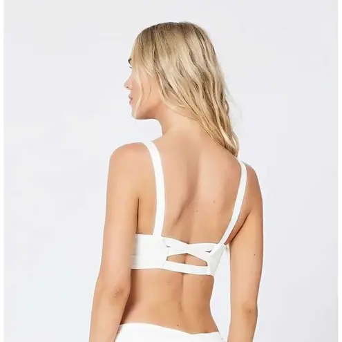 NWOT L*Space Vera Bikini Top in Cream Size L Ribbed $88 White Size L