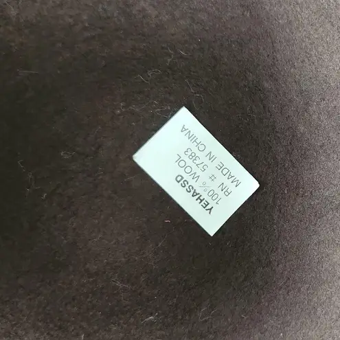 Vintage Wool Mushroom Hat With Leopard Velvet Bow Brown