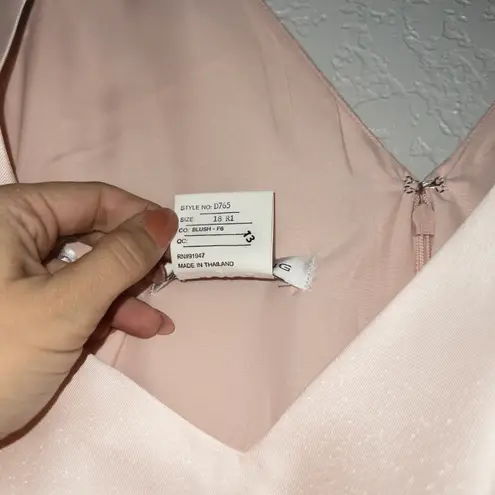 Alfred Sung NWT Blush Sleeveless Hi-Low Cocktail Formal Dress Size 18