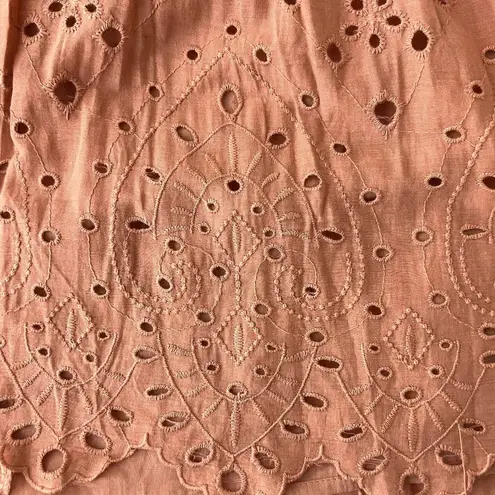 Ultra Pink Eyelet Embroidered Ruffle Skirt