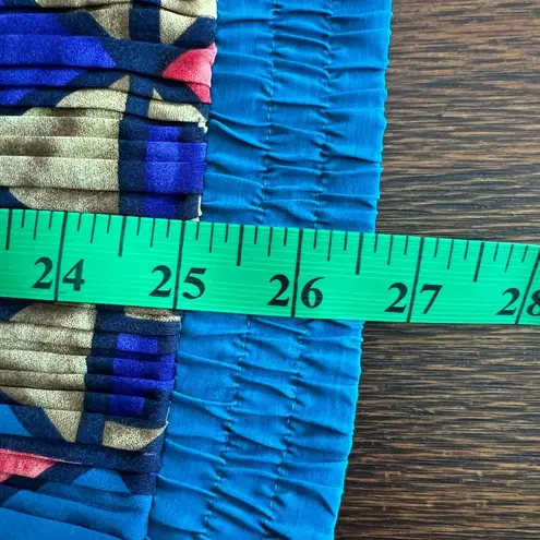 S. G. Sport Collection Retro 80's Vintage Stained Glass Jacket Blazer Size Small Blue