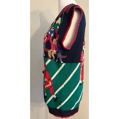 Vintage 80s/90s Eagle Eye Berek Sweater Vest Football Hand Knit Size M Size M