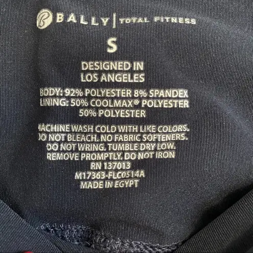 Bally Total Fitness Bally Blue Spiral Out Cropped Leggings Size Small