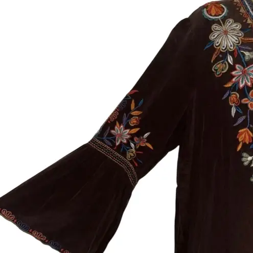 Johnny Was silk heavily embroidered Lailani dress NWT