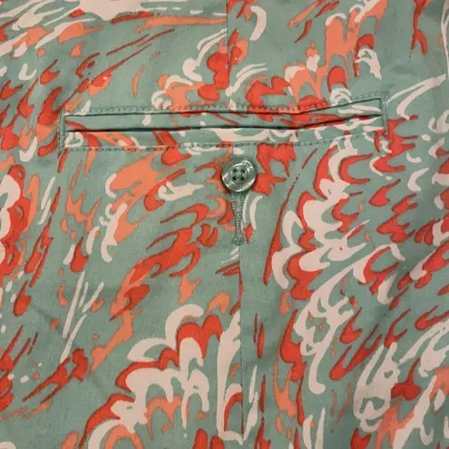 Lady Hagen  golf Skort w/ attached shorts, mint green orange print, women’s sz 10