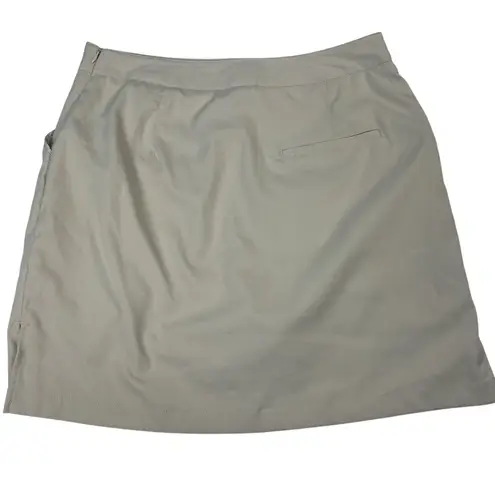 Coral Bay Golf Pickle Ball Skort Size 8 Tan Performance Stretch Skirt Shorts
