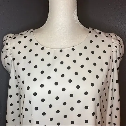 Valencia and Vine Polka Dot Blouse White