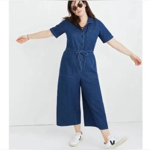 Madewell  Denim Wide Leg Utility Jumpsuit 0