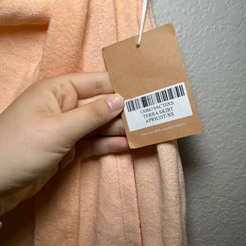 NWT Reformation Jeans Terra Apricot Skirt XS Wrap Mini Terry beach resort Orange