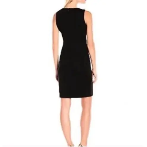 Ivanka Trump NEW  Toggle-neck Ponte Sheath Dress-black Size 8