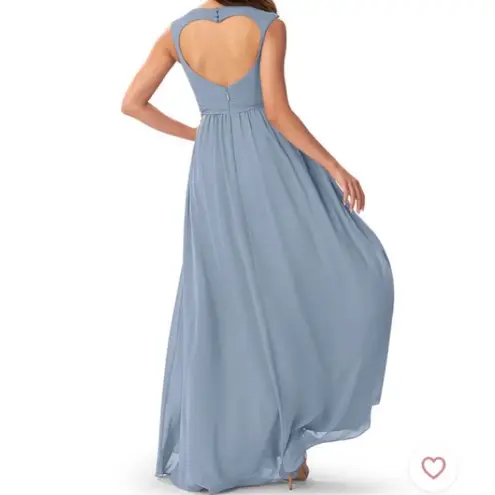 Azazie Raine Bridesmaid Formal Dress Dusty Blue A4