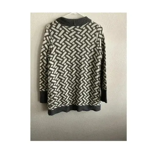 Love by Design Grey & Ivory Long Sleeve Cardigan L