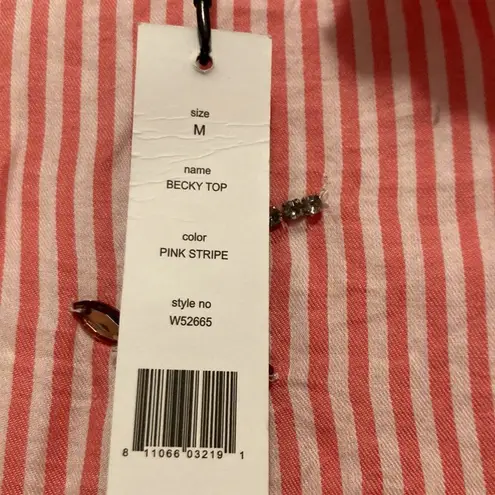 Walter Baker NWT Pink Striped Pussy Bow Top