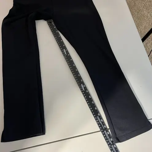 American Giant Pants Womens 4 Black No BS Kick Flare Crop Pull On Ponte Knit