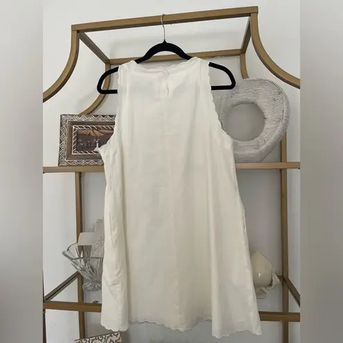 Few Moda NWT Maeve Cotton Dress size Medium cotton scalloped mini white