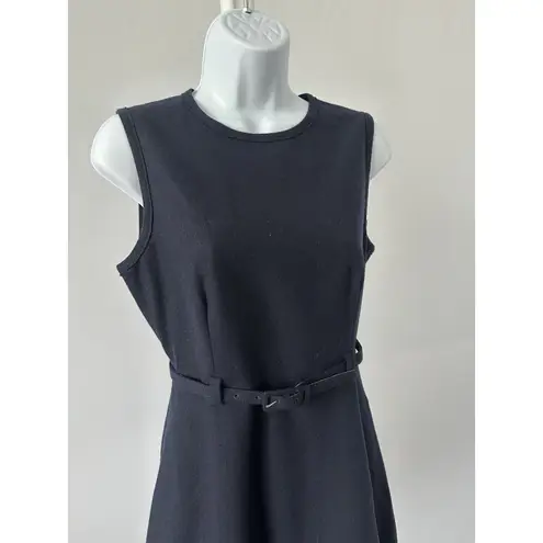 Susana Monaco Navy Wool Blend A Line Lattice Hem Dress by , Sz 4 (b48)