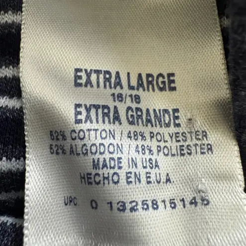 Chic VTG Bobbie Brooks Women XLMock Neck Striped Top USA Nautica fisherman y2k Blue Size undefined