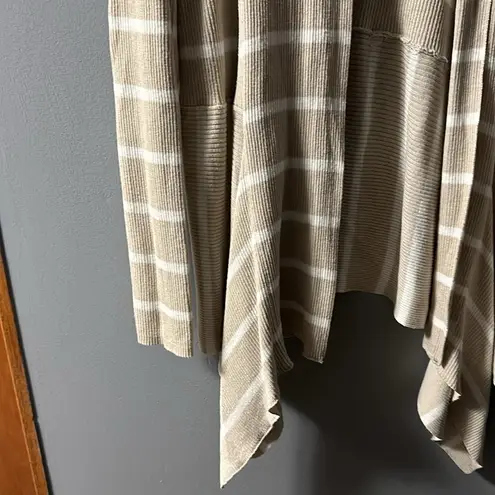 cj banks tunic length cardigan size X (14W) neutral beige white