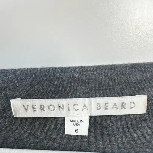 Veronica Beard Long Sleeve Asymmetrical Hem Dress in Dark Gray Size 6 Officewear