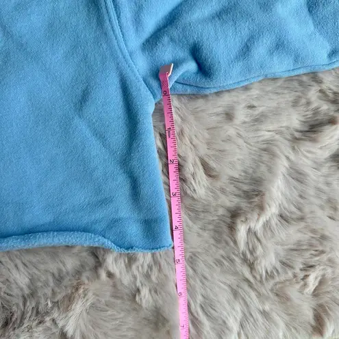 Aritzia  TNA Cozy AF Cropped Bright Blue Fleece Lined Crewneck Sweatshirt thumbnail 4