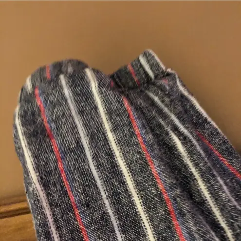 Harmony & Havoc Striped Linen blend Pants Blue Red White Medium - Image 5