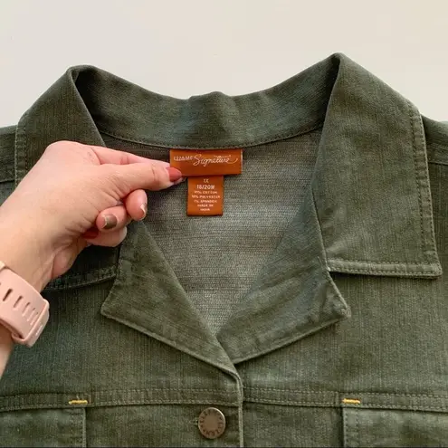 Via Penny Lane Reworked Apparel | Disney Villain Baddies Green Denim Jacket 1X - Image 3