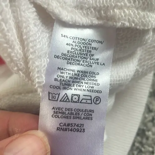 Lou & grey  Star Applique Sweatshirt Cream Pink Red Size Medium