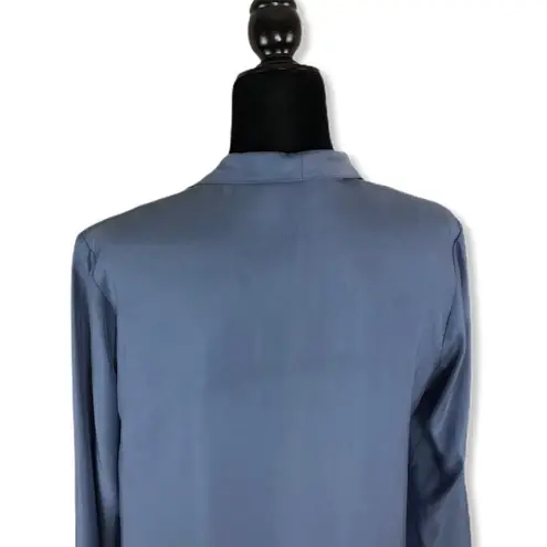 Kestan Bradbury Slate Blue Trench Coat Size L