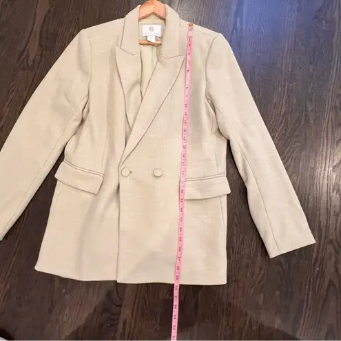 House of Harlow 1960 Oversized Textured Tan/Light Green Blazer Size L Size L