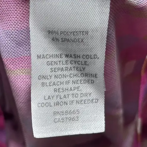 BP Nordstrom  Mesh Crop Top Pink Purple Prism Check Large Sheer‎ Geometric