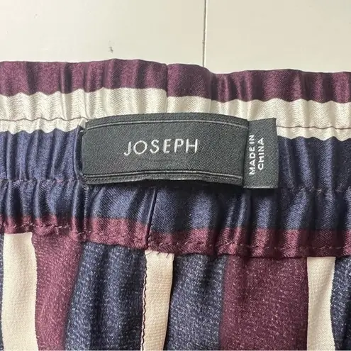 Joseph 100% Silk Pyjama Pants Wide Leg College Stripe Trousers Size 40