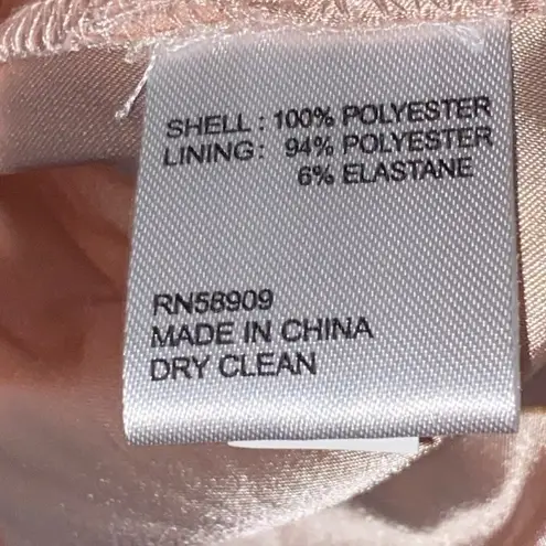 Alex Marie WO SIZE 16P ONE SHOULDER DRESS PEACHY FLORAL DESIGN LINED PLEATED EUC