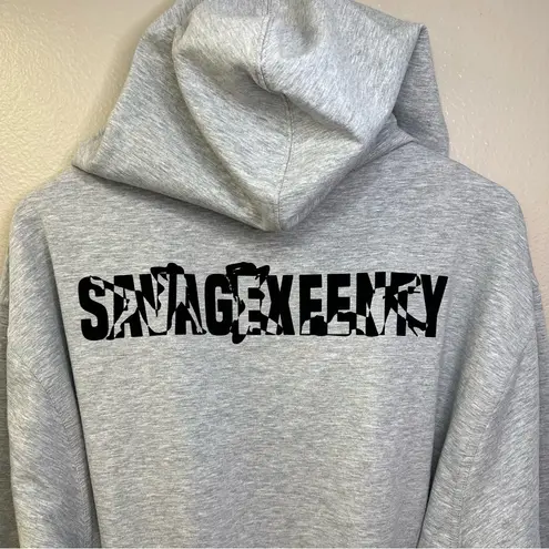 NWT Savage X Fenty Forever Savage Showgirl Short Robe Platinum Gray