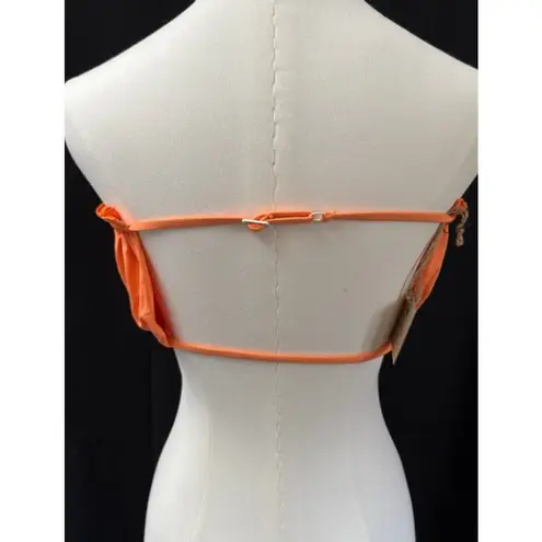 FP Toast Swim Ruffle Bandeau Bikini Top Nectarine Sz XS Orange