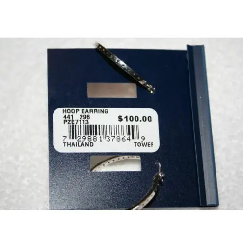 Sterling Silver B Brilliant 30MM Cubic Earrings