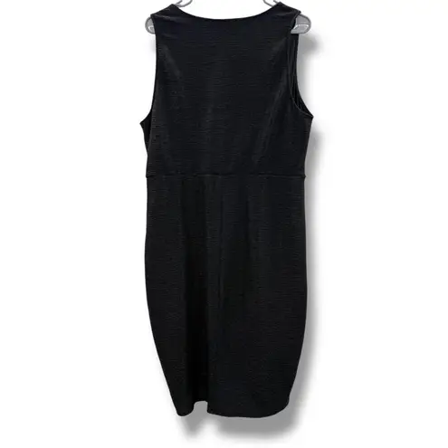 Torrid Black Metallic Mini Foil Surplice Sleeveless Tulip Dress Sz 2X Plus